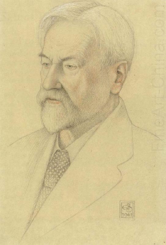 Joseph E.Southall Study for Portrait of Henry W Nevinson LLD.LittD china oil painting image